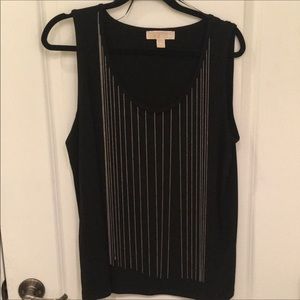 MICHAEL KORS SLEEVELESS BLACK TOP